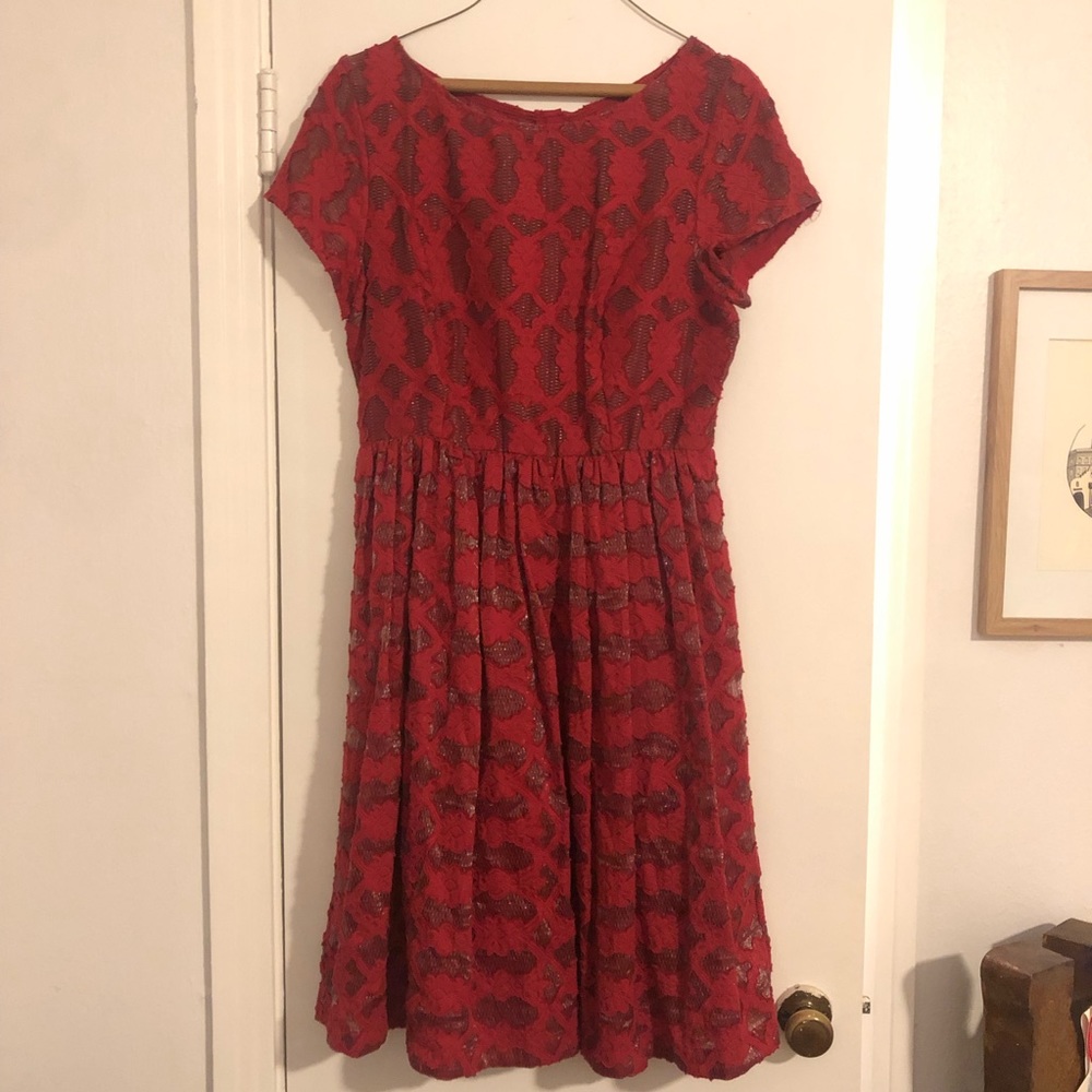 Red Anthropologie Dress